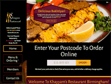 Tablet Screenshot of khayyam-restaurant.com